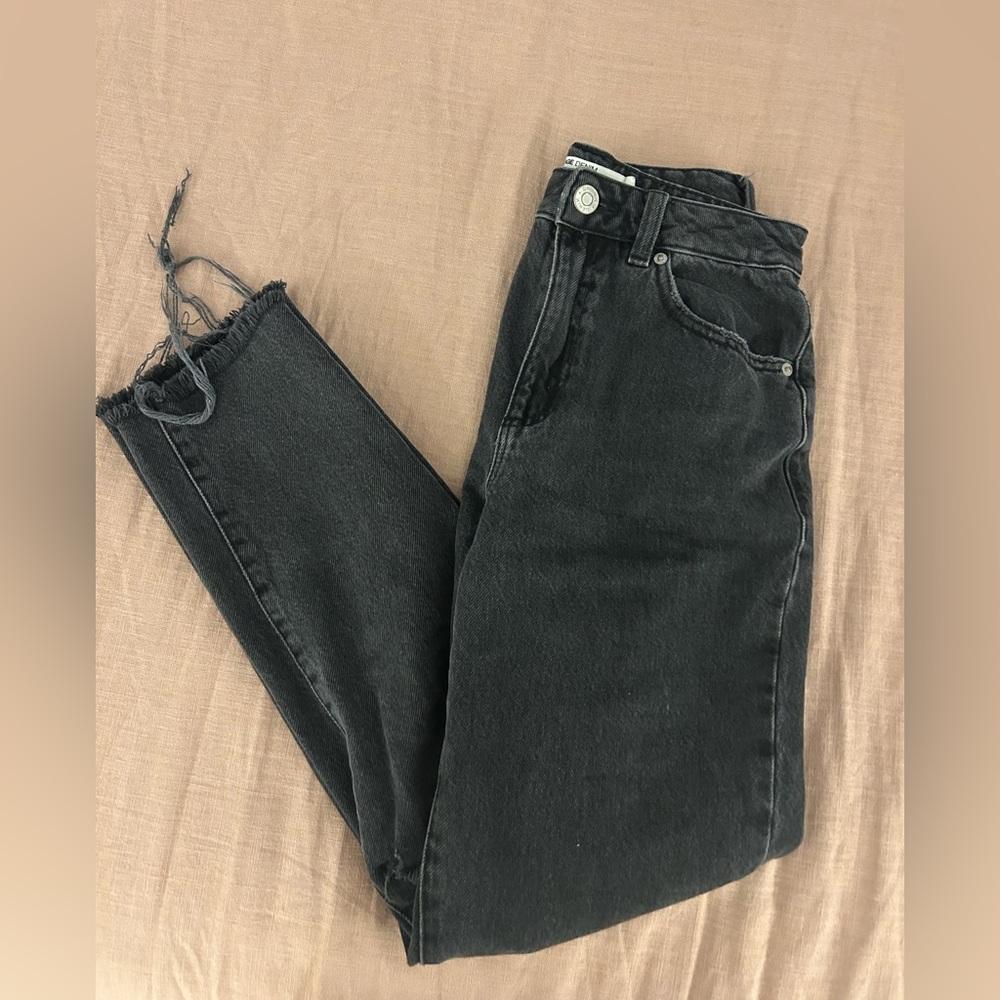 Garage Black Straight Leg Jeans